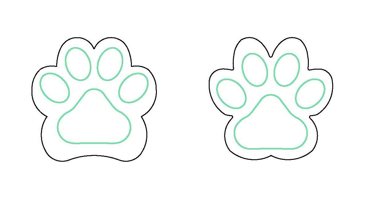 SILHOUETTE DIE S14 SHAPE / PAW DESIGN