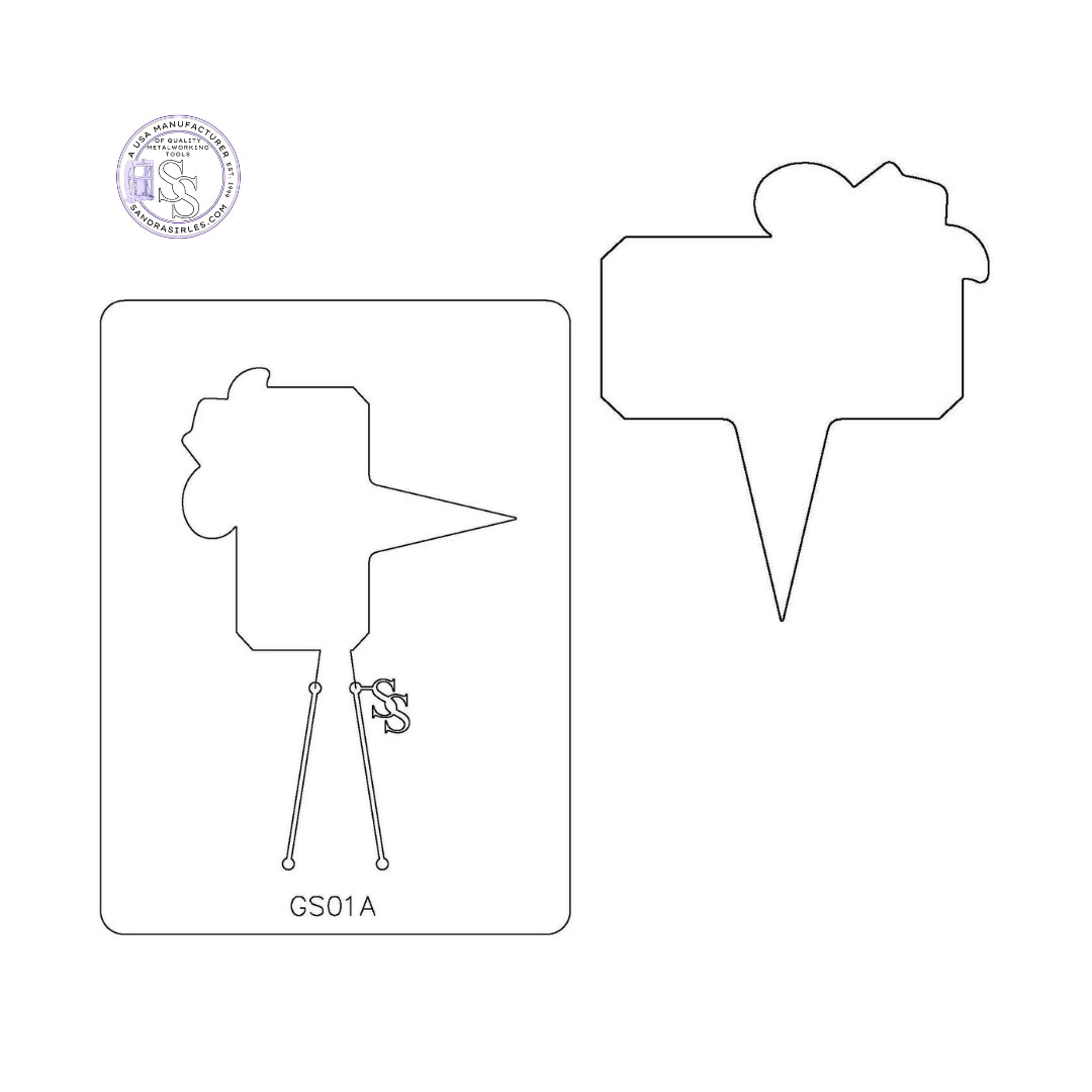 PANCAKE DIE GS01 GARDEN STAKE COWBOY HAT