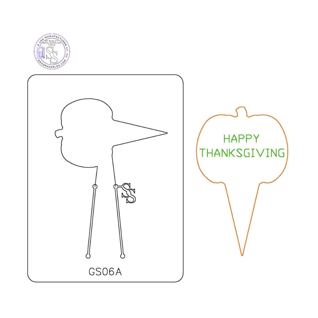 PANCAKE DIE GS06 GARDEN STAKE PUMPKIN