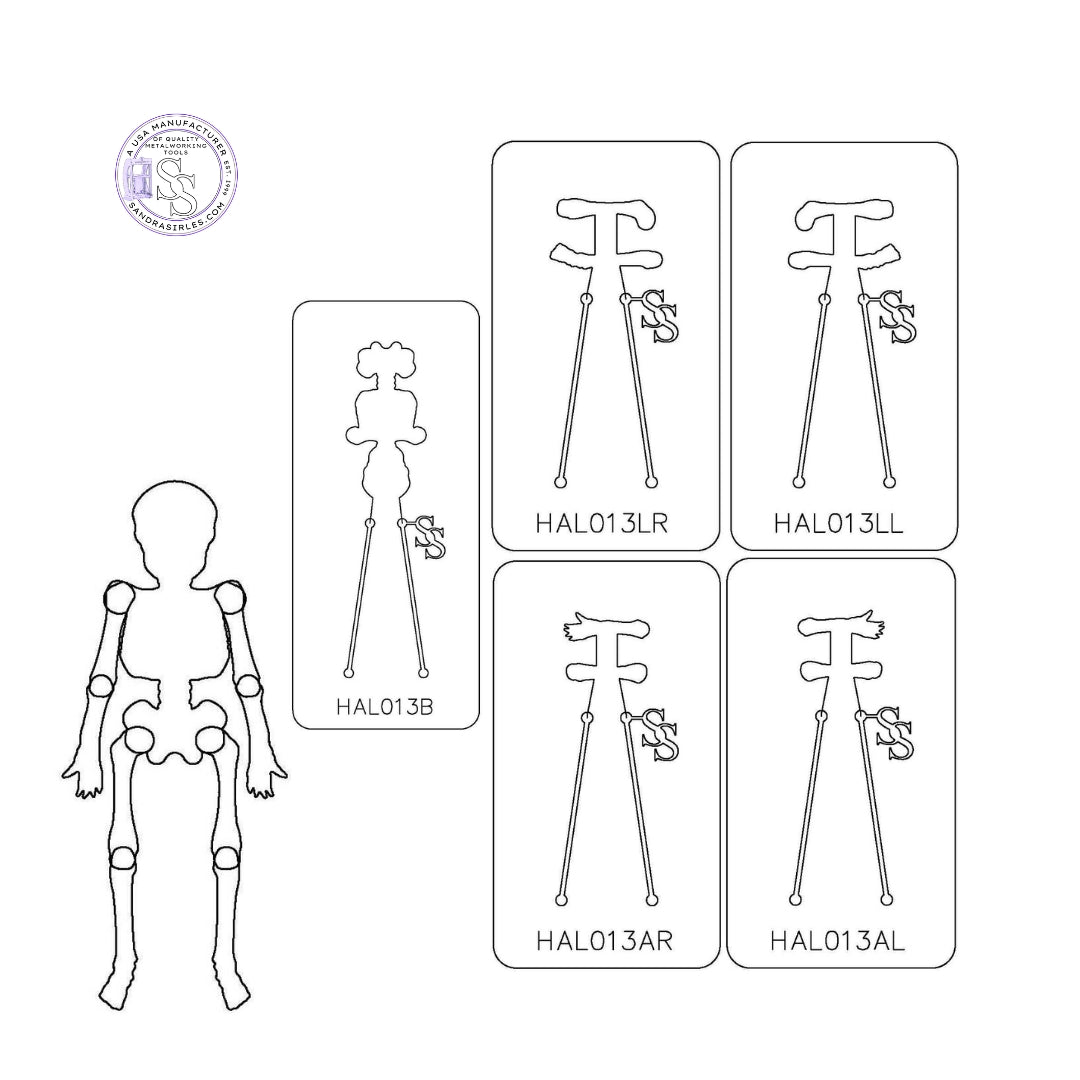 PANCAKE DIE HAL013S 9 PIECE SKELETON SET