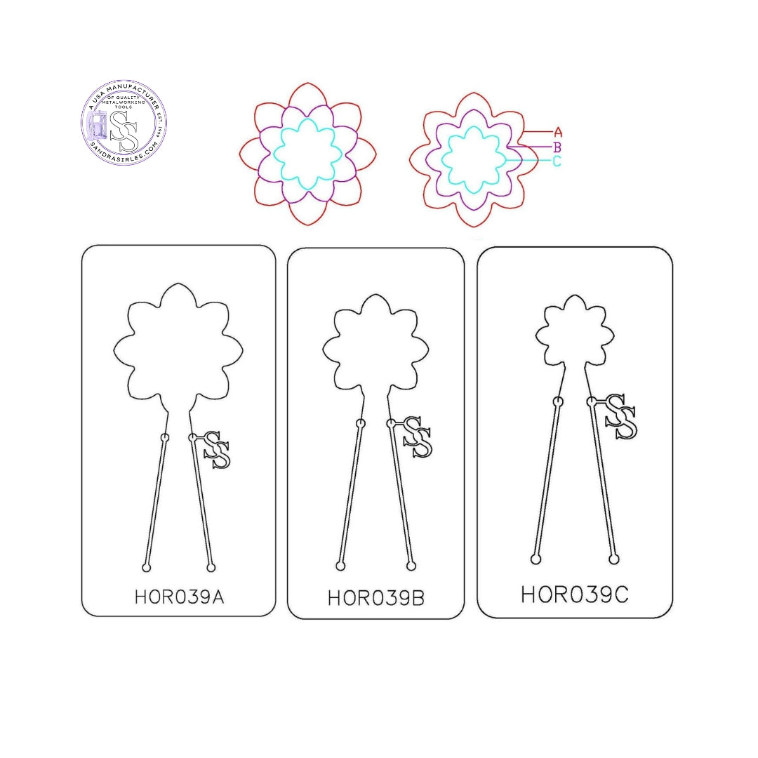 PANCAKE DIE HOR039 FLOWER BLOSSOM