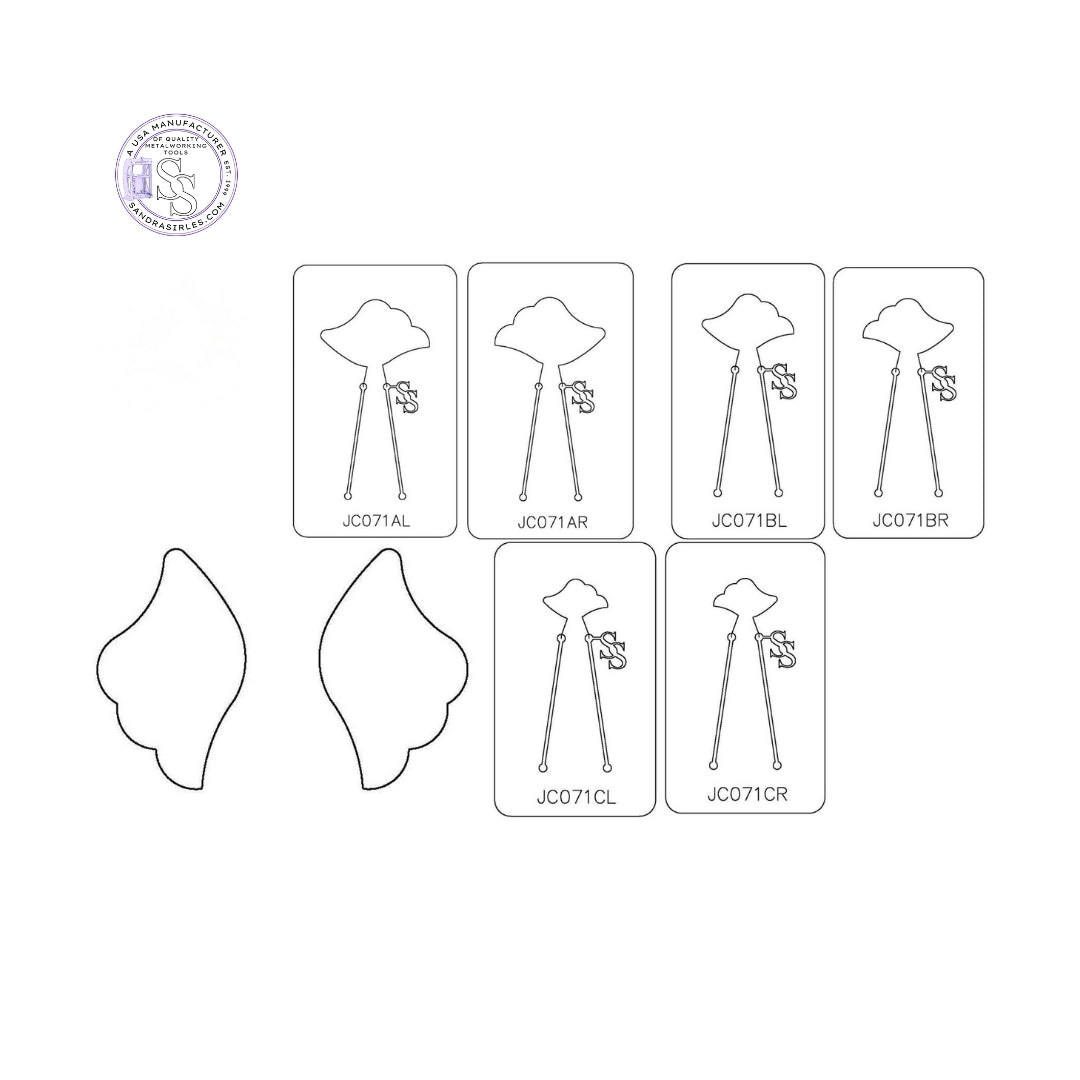 PANCAKE DIE JC071 EARRING COMPONENT LEFT OR RIGHT