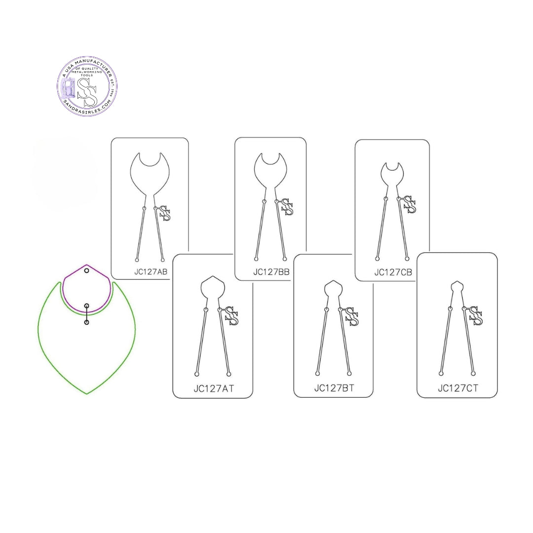 PANCAKE DIE JC127 2 PIECE JEWELRY COMPONENTS