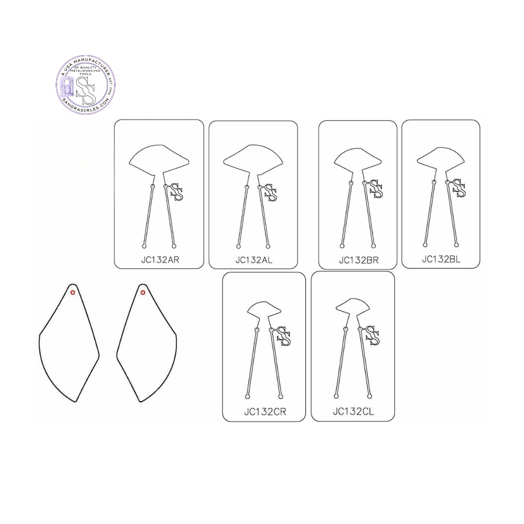 PANCAKE DIE JC132 EARRING COMPONENT LEFT OR RIGHT