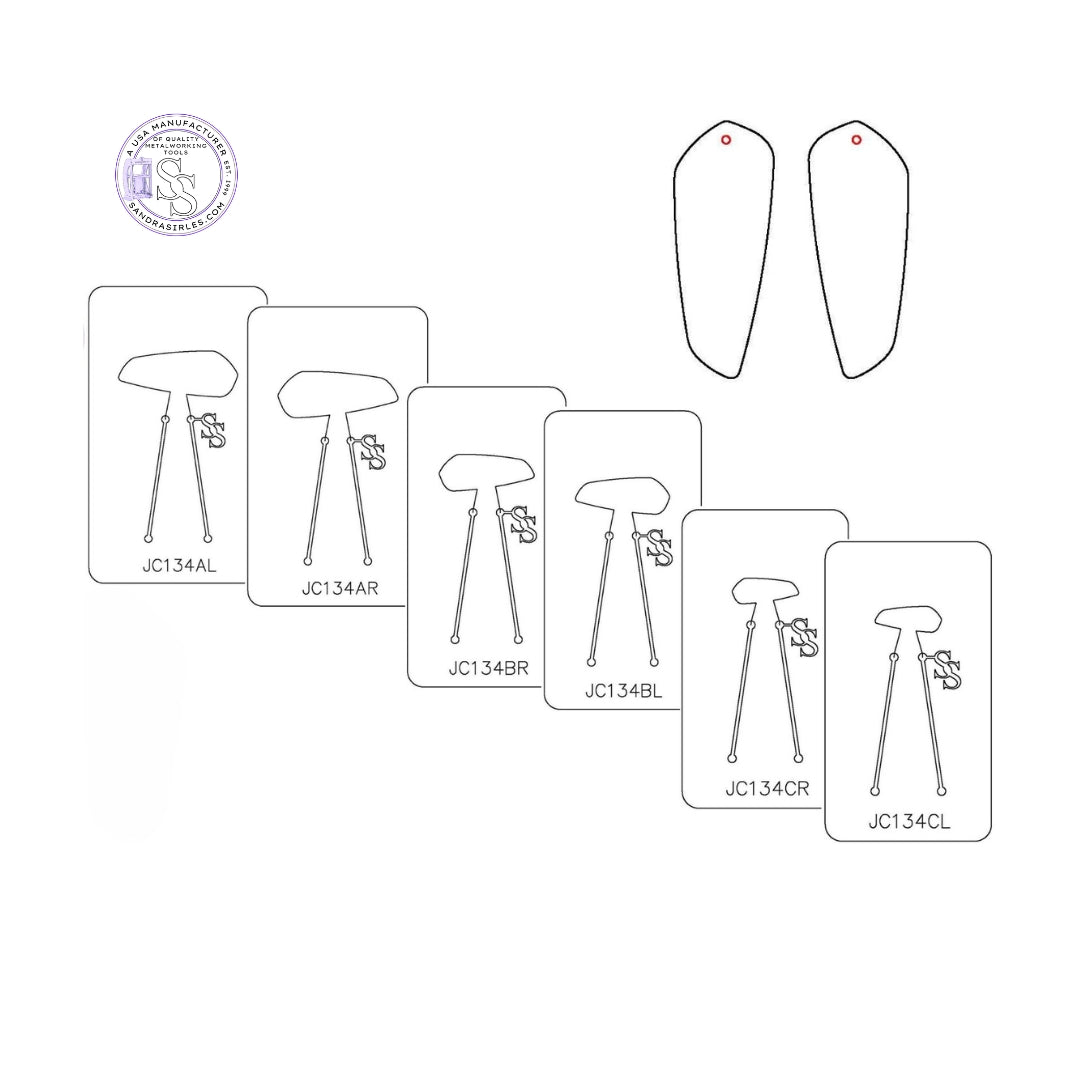 PANCAKE DIE JC134 EARRING COMPONENT LEFT OR RIGHT