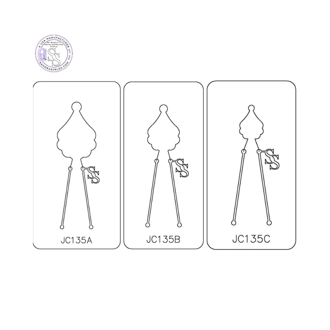 PANCAKE DIE JC135 EARRING COMPONENT / PENDANT