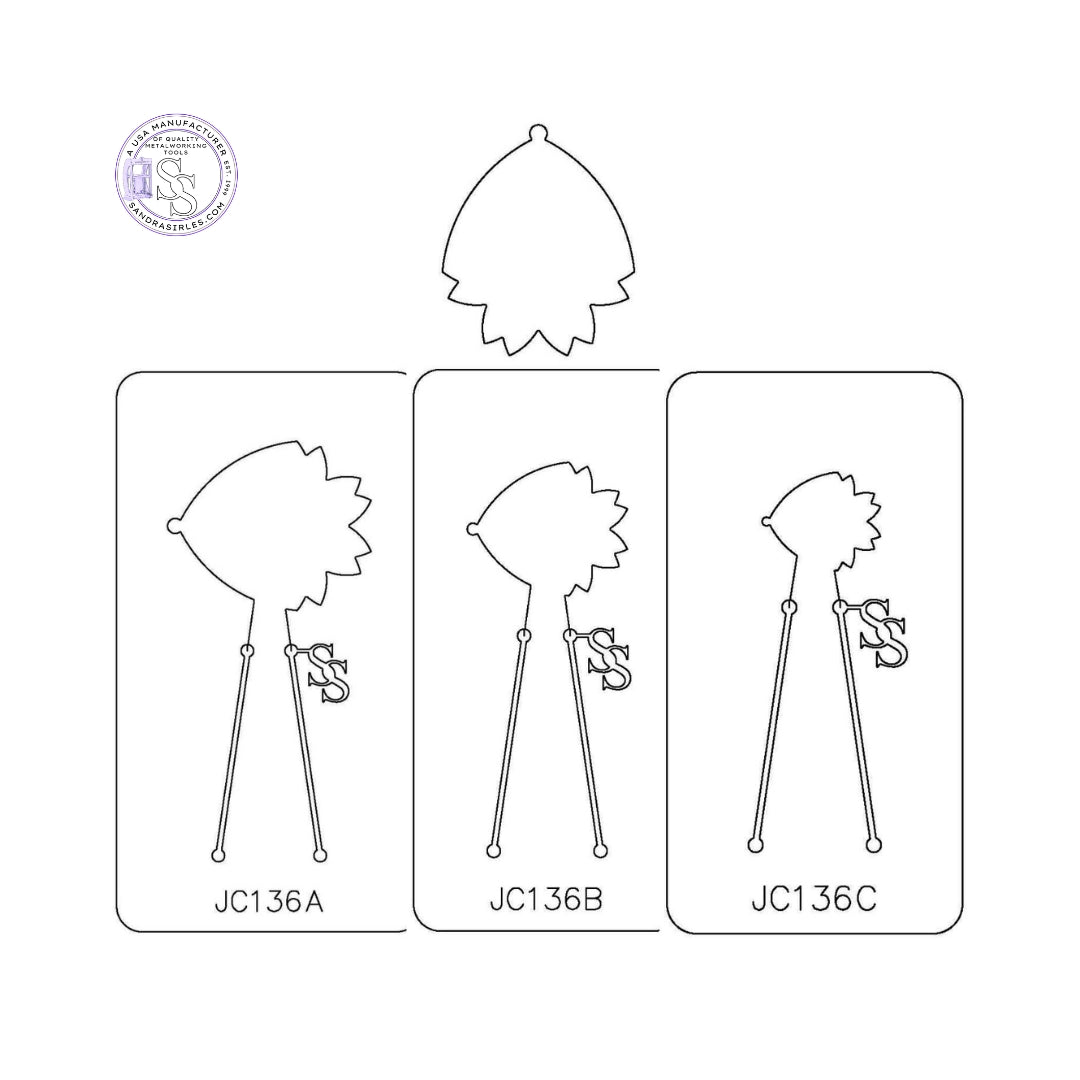 PANCAKE DIE JC136 EARRING COMPONENT / PENDANT