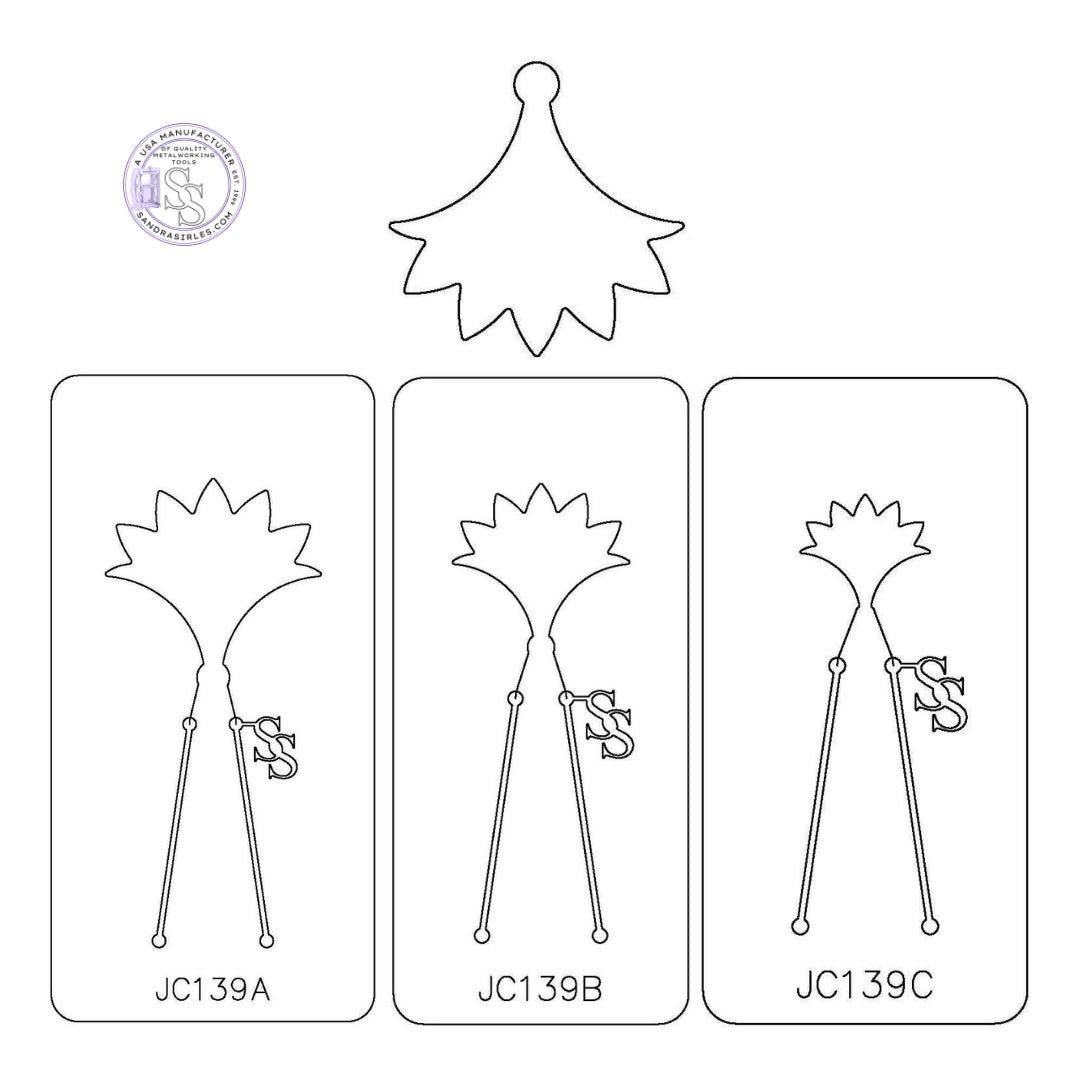 PANCAKE DIE JC139 EARRING COMPONENT / PENDANT