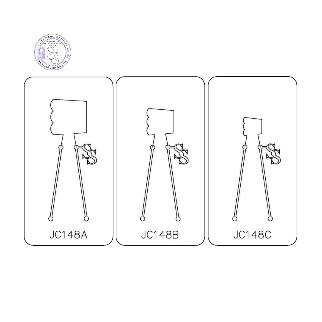 PANCAKE DIE JC148 SQUASH BLOSSOM TAPERED 3 PETAL