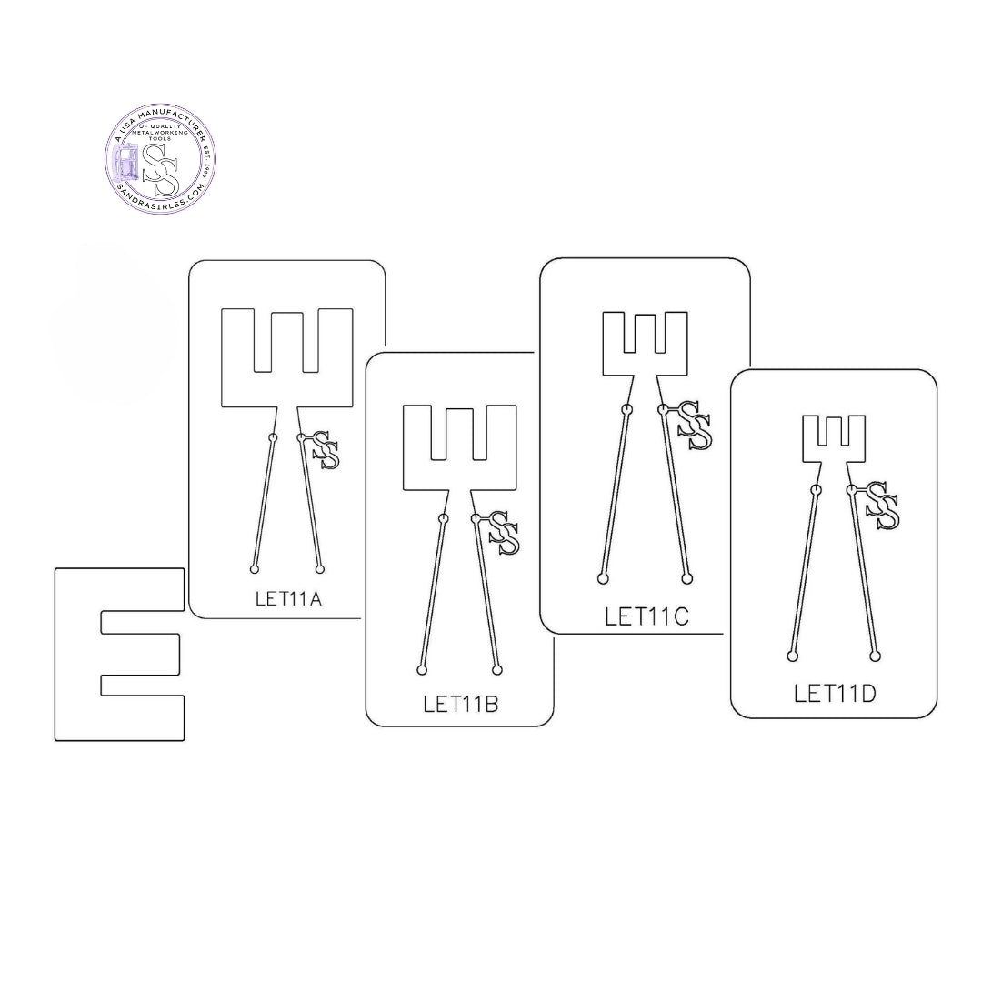 PANCAKE DIE LET11 UPPER CASE LETTER E