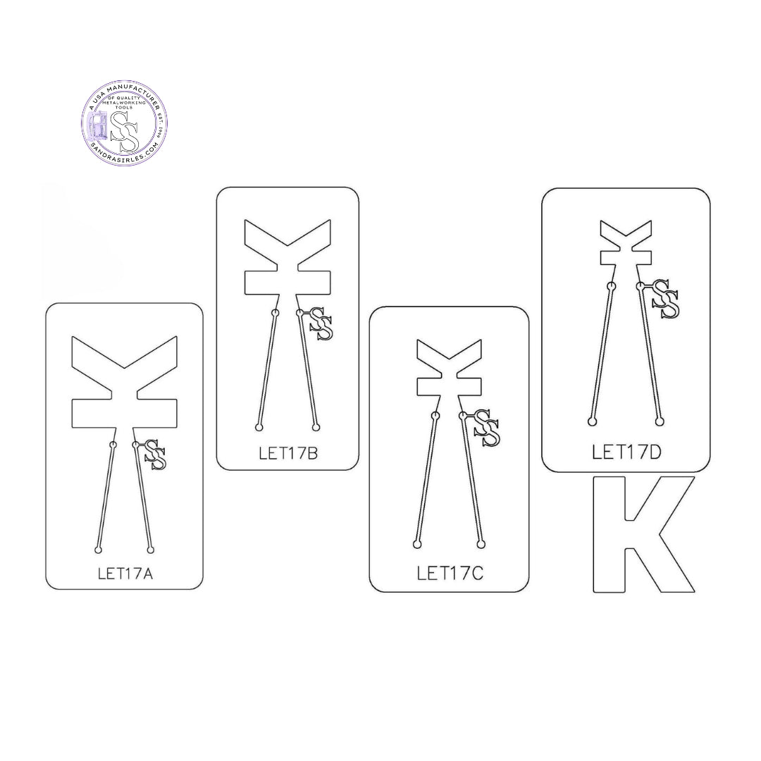 PANCAKE DIE LET17 UPPER CASE LETTER K