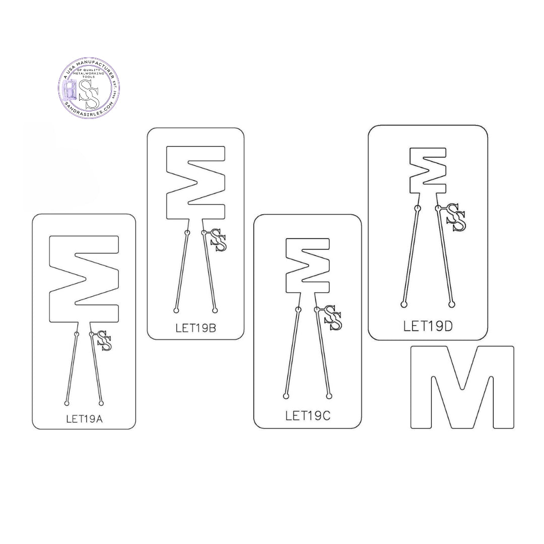 PANCAKE DIE LET19 UPPER CASE LETTER M