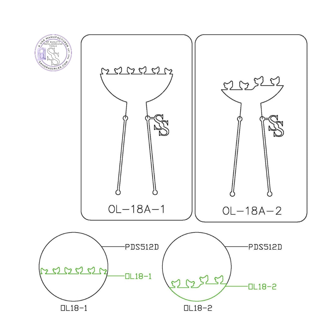 PANCAKE DIE OVERLAY-18 OL-18 CHICKENS