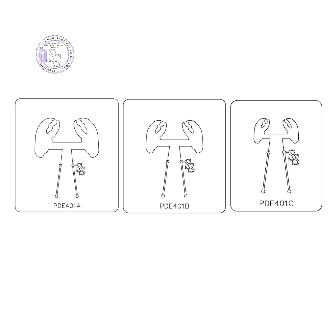 PANCAKE DIE PDE401 EARRINGS LOBSTER CLAW