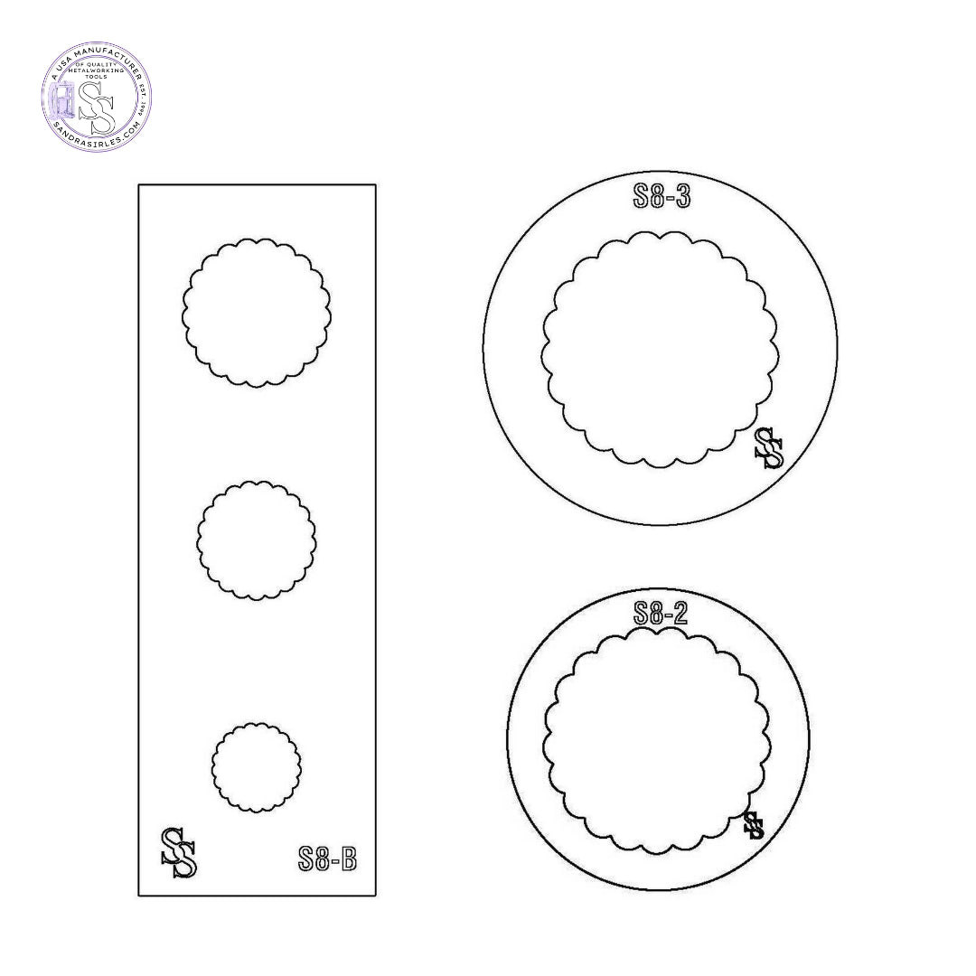 SILHOUETTE DIE S8 SCALLOP ROUND