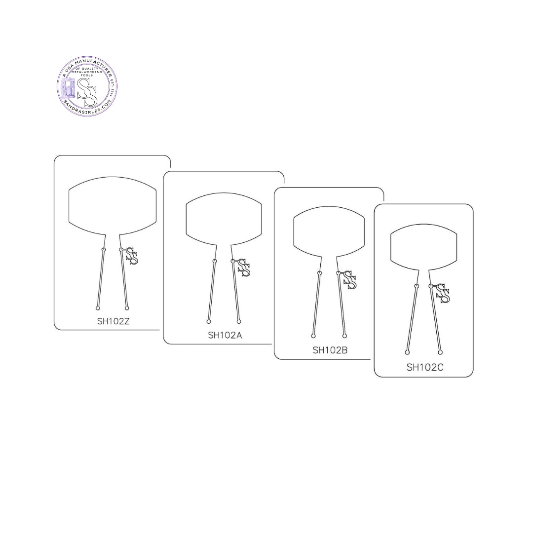 PANCAKE DIE SH102 SHAPE 102 BELT BUCKLE