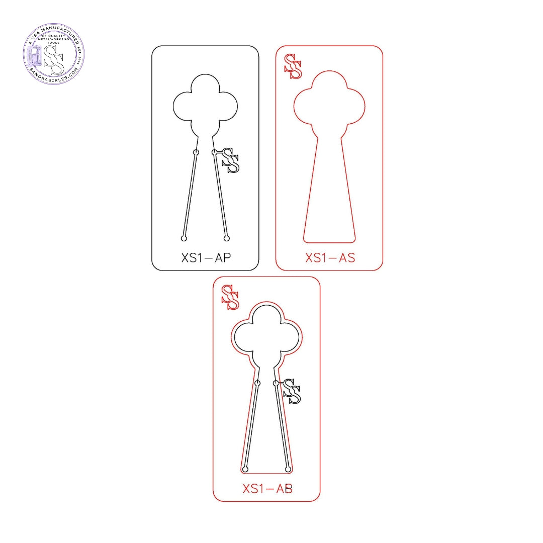 XS1 TRIO: EXACT SIZE FORMING DIE TRIO SETS: 1 SILHOUETTE DIE, 1 PANCAKE DIE & 1 SPACER DIE