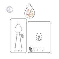 IMPRESSION PLATE & PANCAKE DIE COMBO   1- PUMPKIN/EARRING