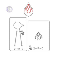 IMPRESSION PLATE & PANCAKE DIE COMBO 2- MANGER/EARRING