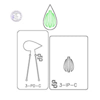 IMPRESSION PLATE & PANCAKE DIE COMBO 3- DESIGN/EARRING