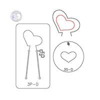 S&P DUOS: SILHOUETTE & PANCAKE DIE DUO: 3S-D, 3P-D HEART