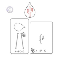 IMPRESSION PLATE & PANCAKE DIE COMBO 4- CACTUS/EARRING