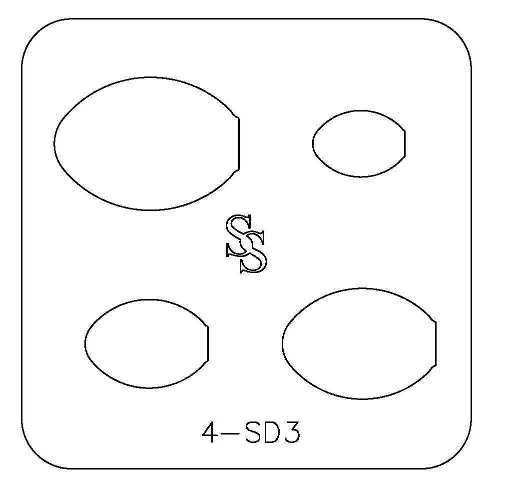 4-SD: 1 SILHOUETTE DIE W/ 4 DESIGNS