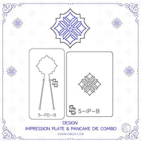IMPRESSION PLATE & PANCAKE DIE COMBO 5- DESIGN/DESIGN