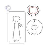 S&P DUOS: SILHOUETTE & PANCAKE DIE DUO: 9S-D, 9P-D LAW ENFORCEMENT BADGE