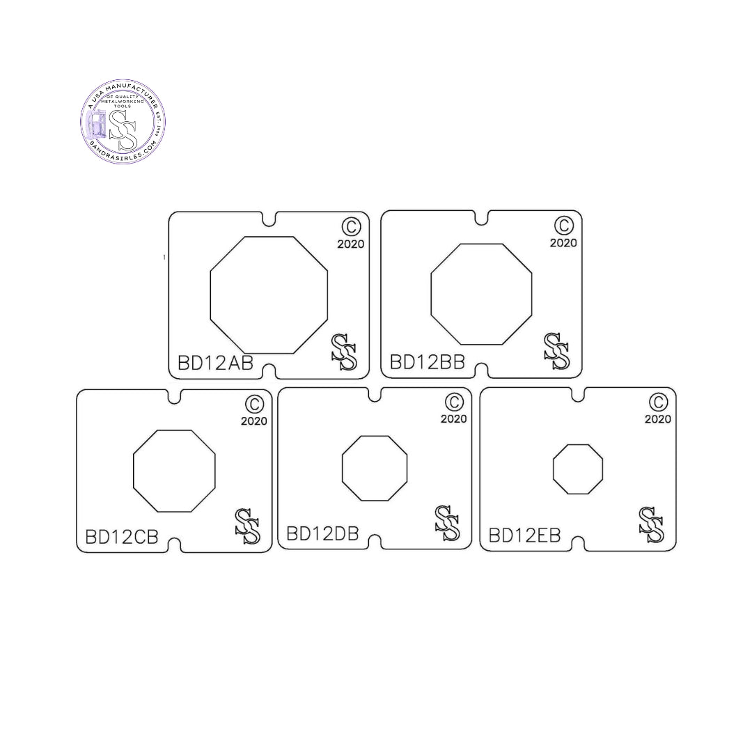 SS BLANKING DIE 3 PIECE SET BD12 OCTAGON SET