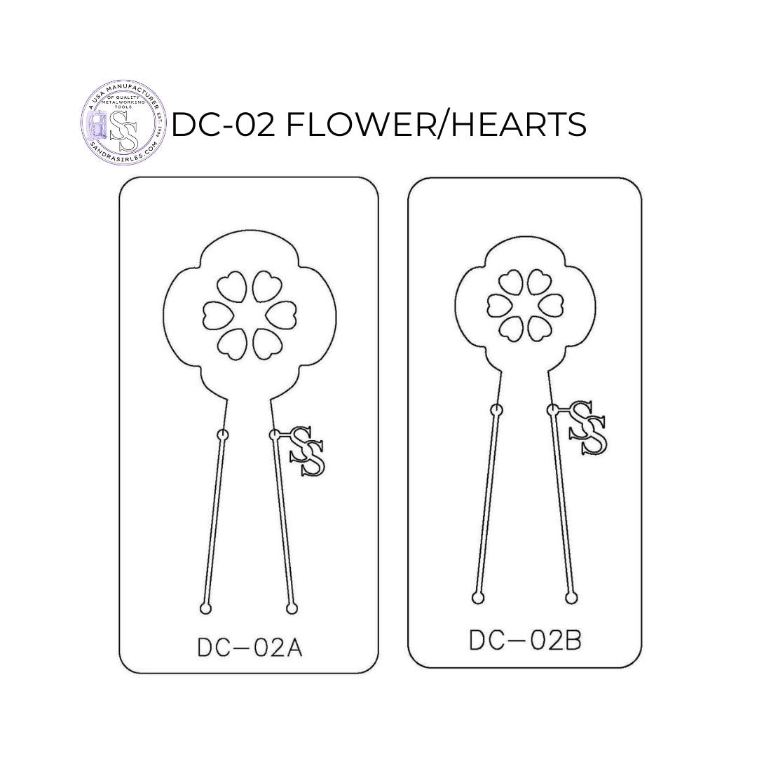 PANCAKE DIE  DC-02 FLOWER/HEARTS