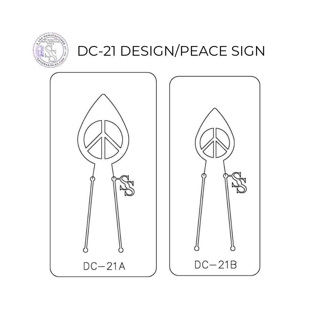 PANCAKE DIE  DC-21 DESIGN/PEACE SIGN