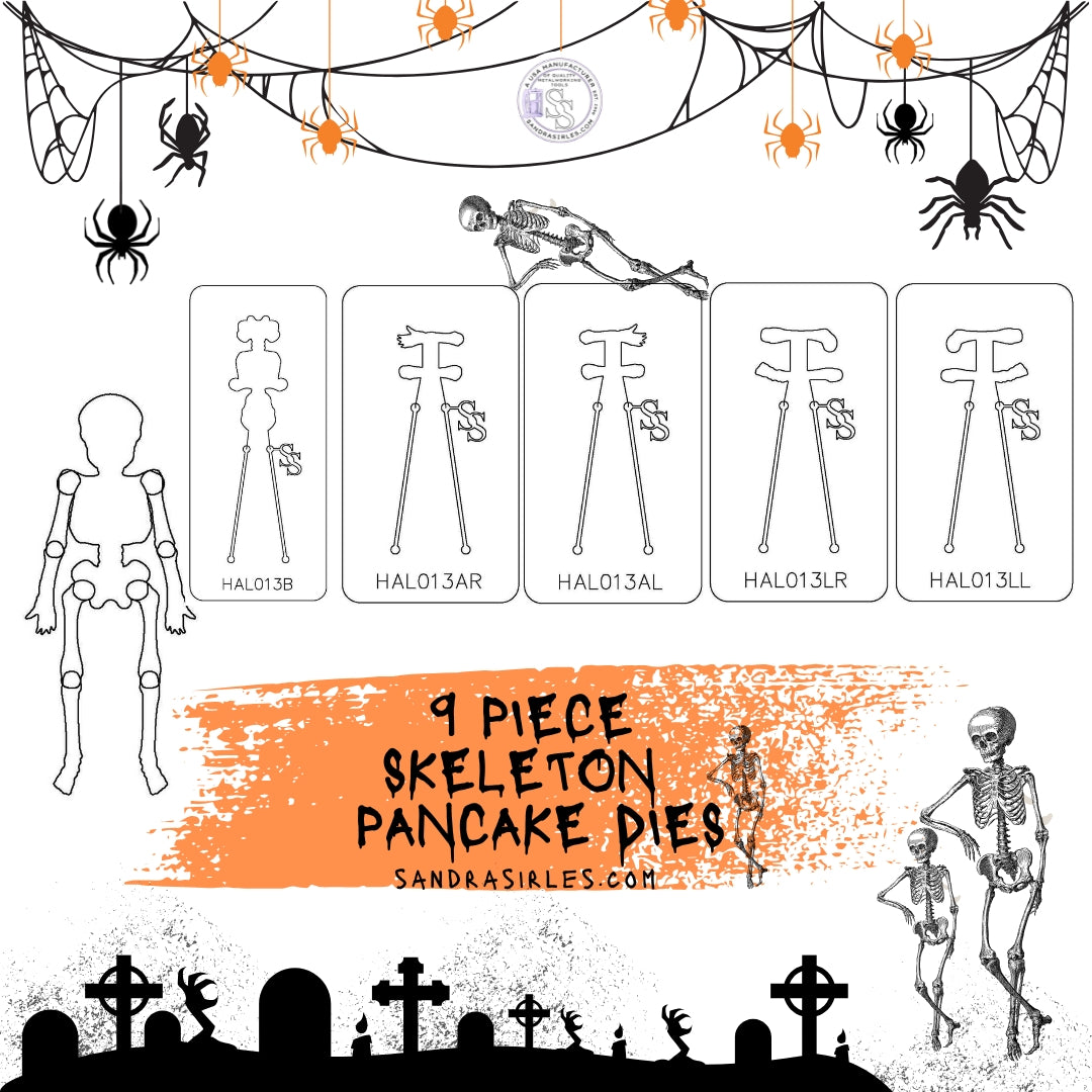 PANCAKE DIE HAL013S 9 PIECE SKELETON SET