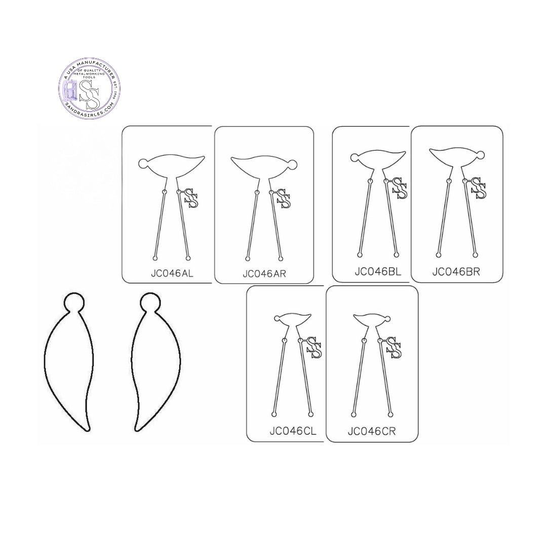 PANCAKE DIE JC046 COMPONENT EARRING LEFT OR RIGHT