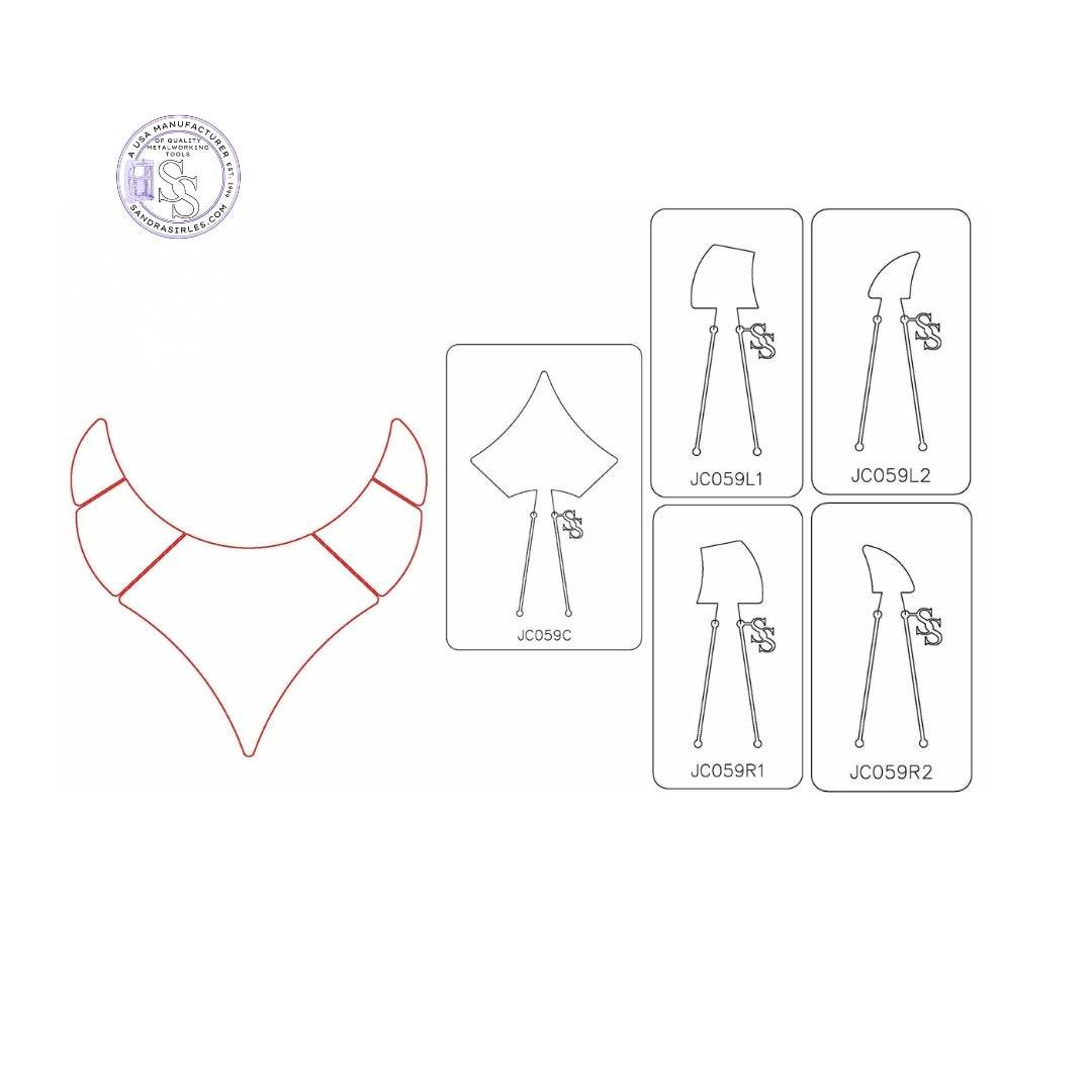 PANCAKE DIE JC059 5 PIECE NECKLACE