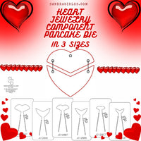 PANCAKE DIE JC128 2 PIECE HEART JEWELRY COMPONENTS