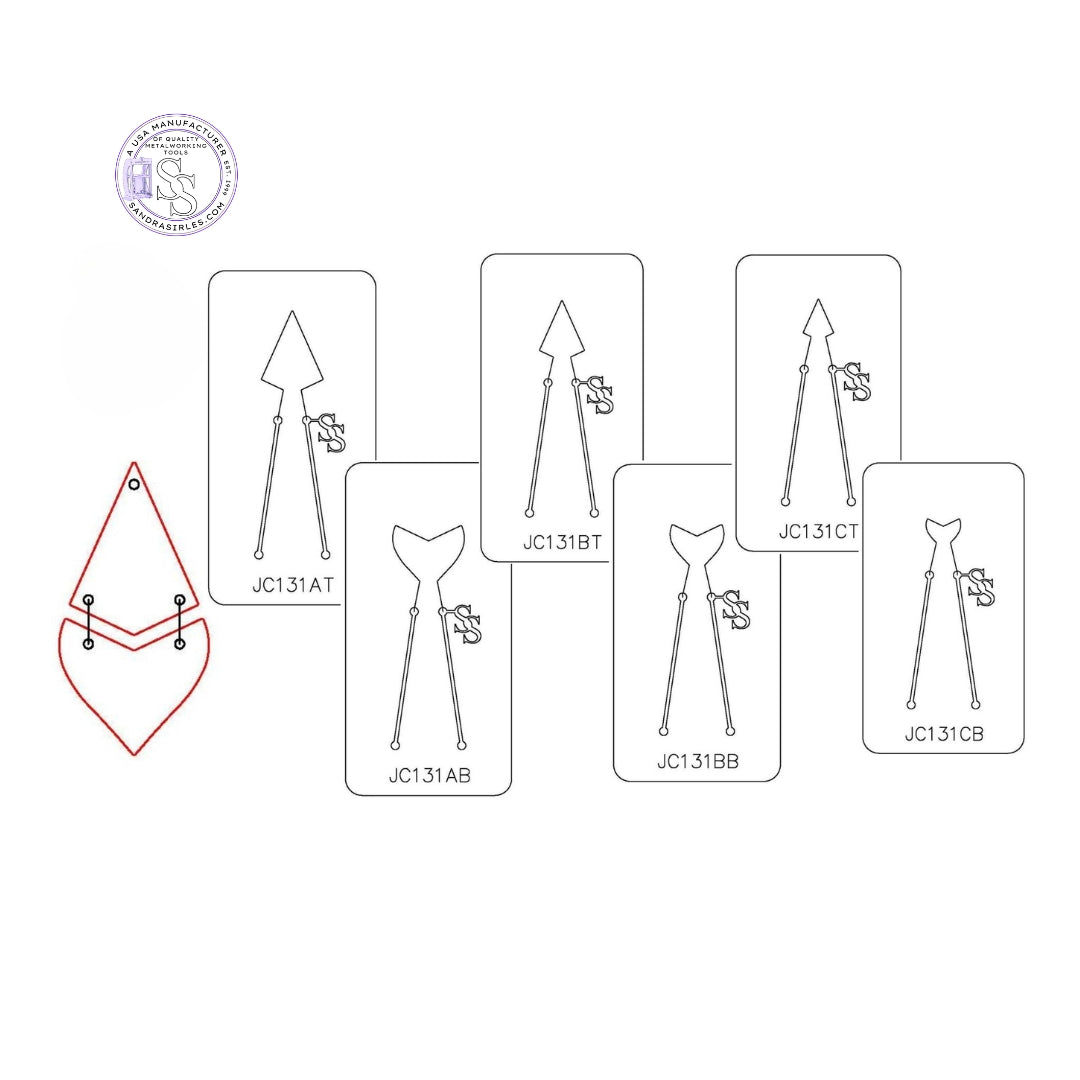 PANCAKE DIE JC131 2 PIECE JEWELRY COMPONENTS