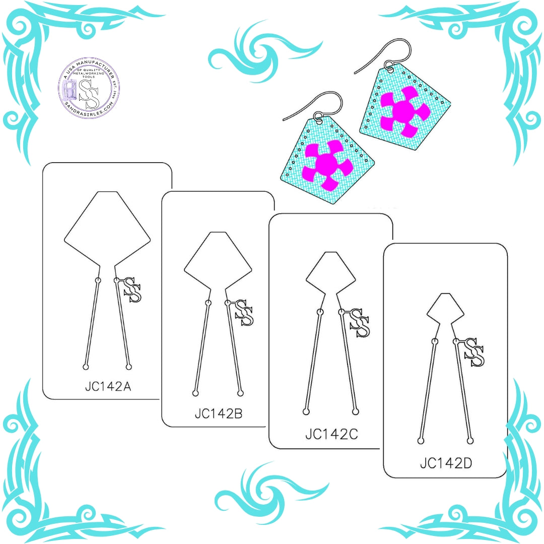 PANCAKE DIE JC142 EARRING / PENDANT COMPONENT