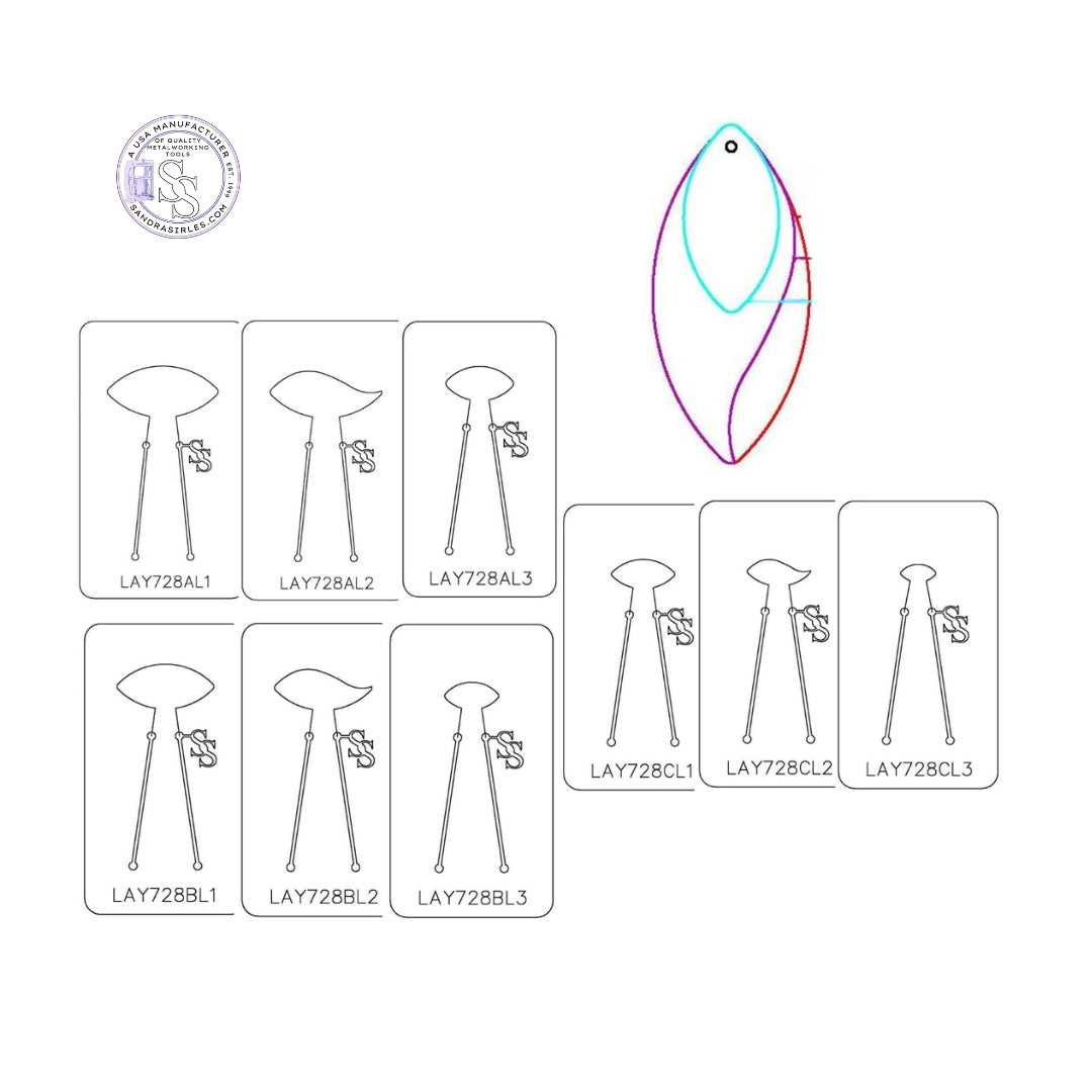 PANCAKE DIE LAYER728 3 LAYER EARRING