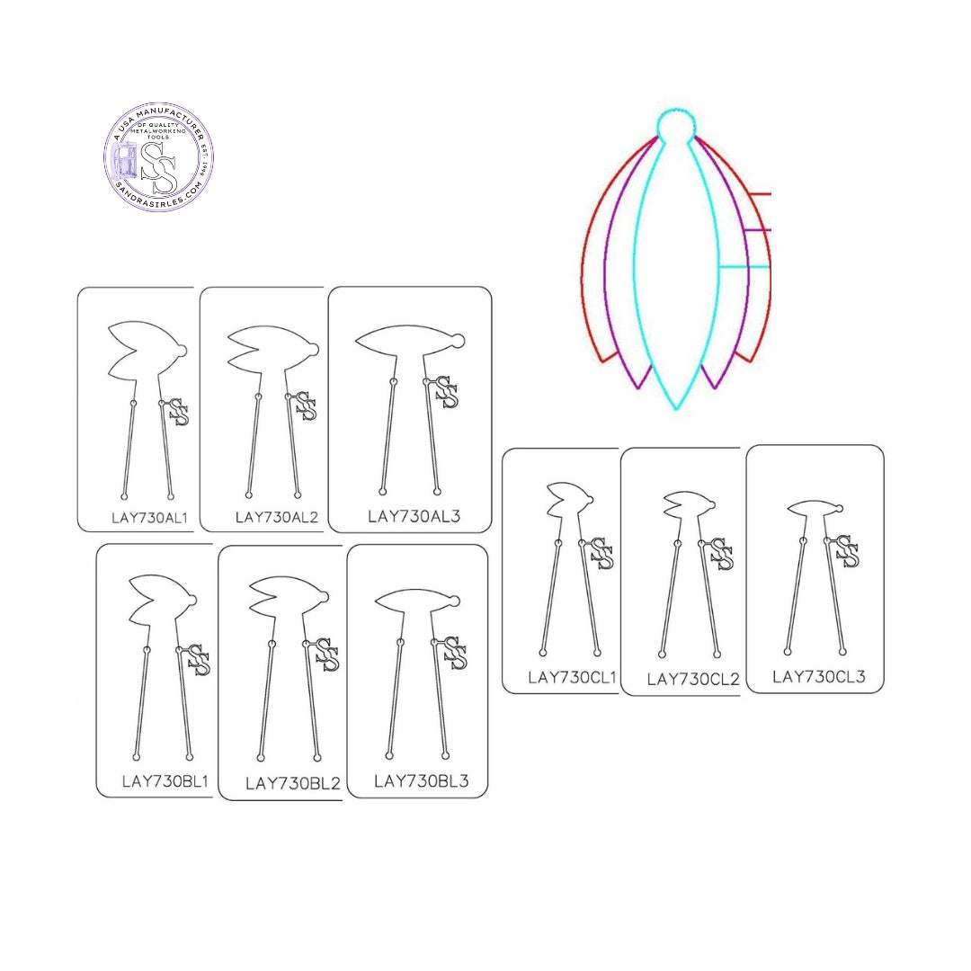 PANCAKE DIE LAYER730 3 LAYER EARRING