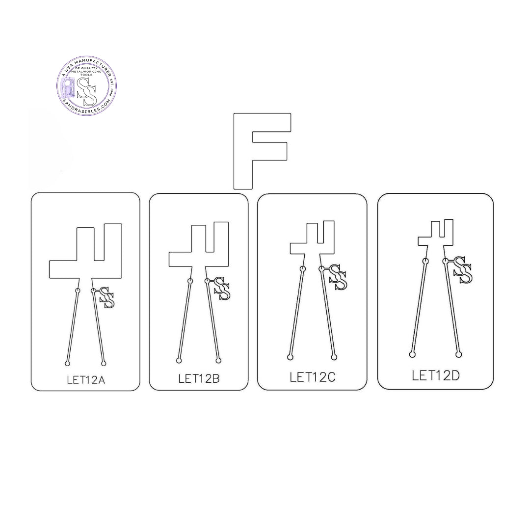 PANCAKE DIE LET12 UPPER CASE LETTER F