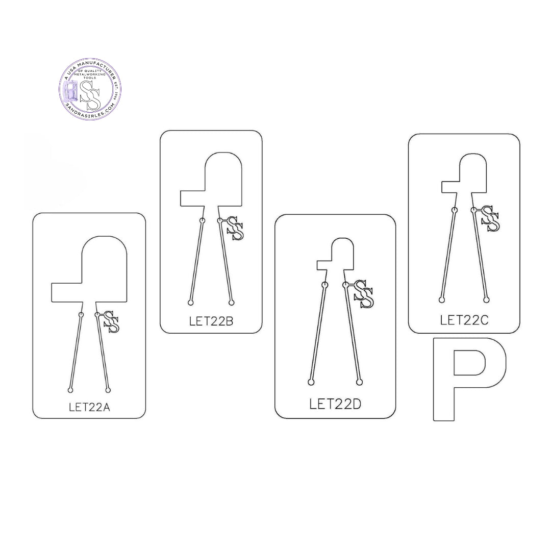 PANCAKE DIE LET22 UPPER CASE LETTER P