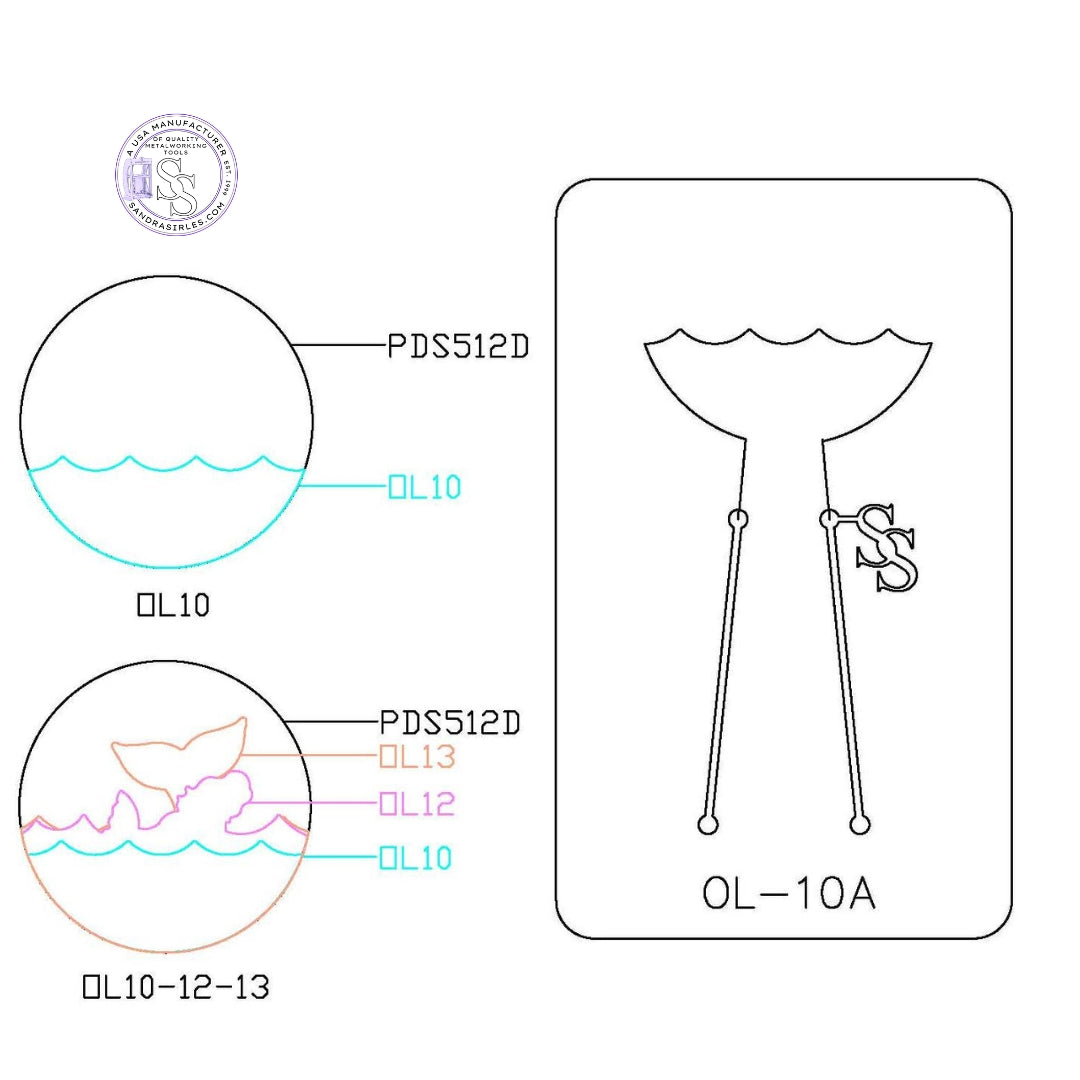PANCAKE DIE OVERLAY-10   OL-10 OCEAN