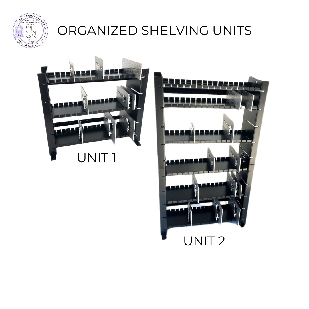 ORGANIZED SHELVING UNITS