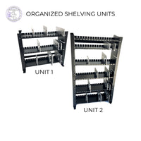 ORGANIZED SHELVING UNITS
