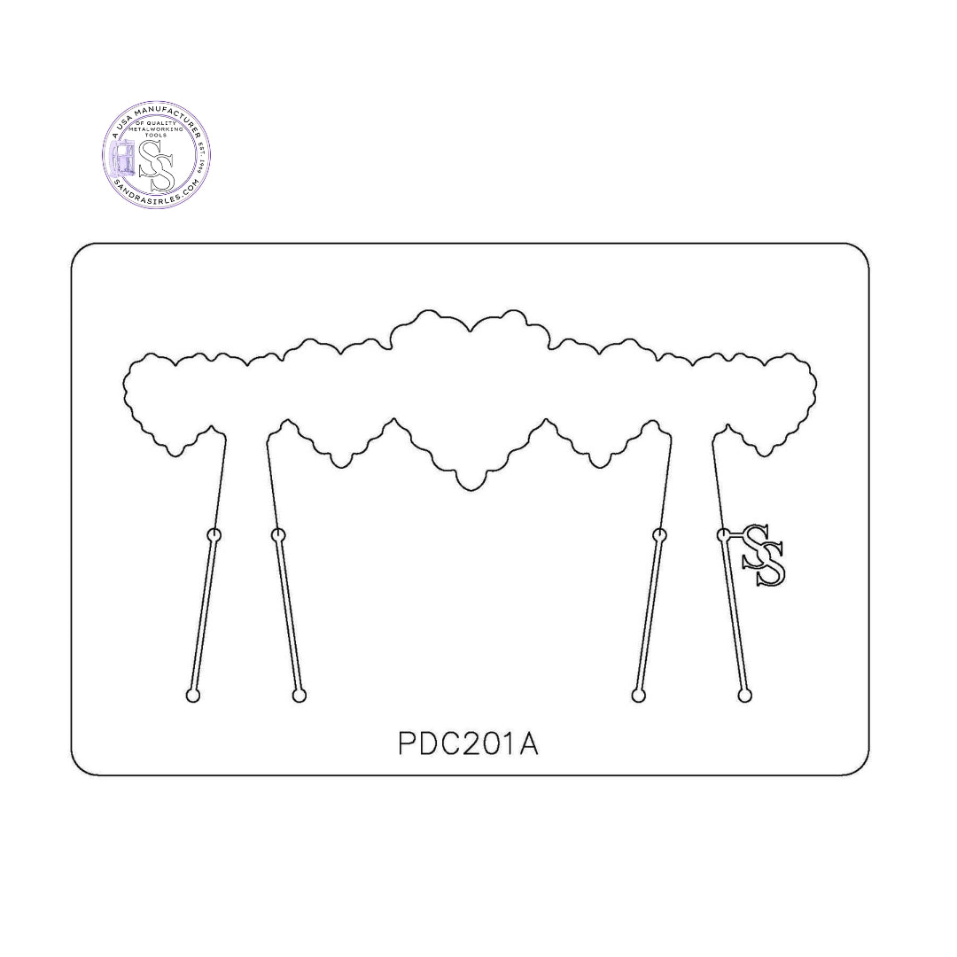PANCAKE DIE PDC201 CUFF SCALLOPED HEARTS