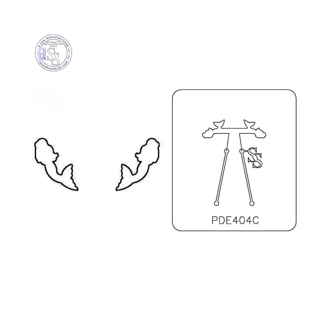 PANCAKE DIE PDE404 EARRINGS MERMAID