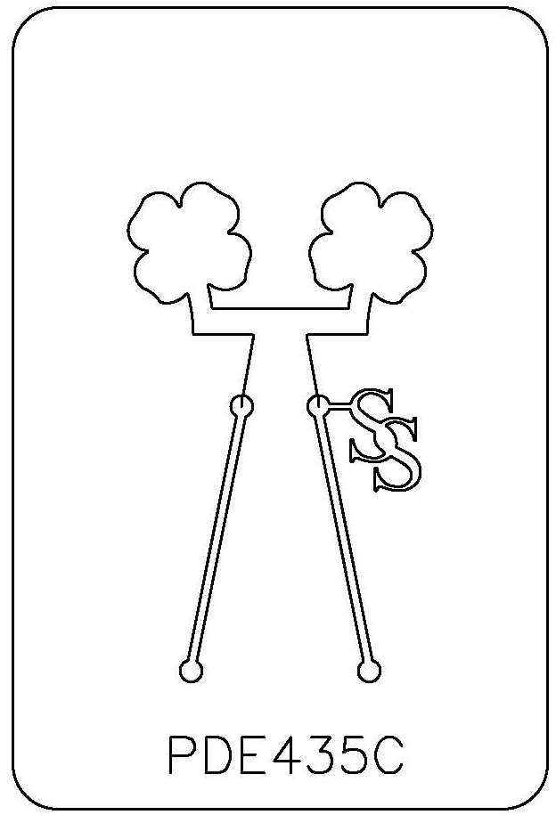 PANCAKE DIE PDE435 4 LEAF CLOVER