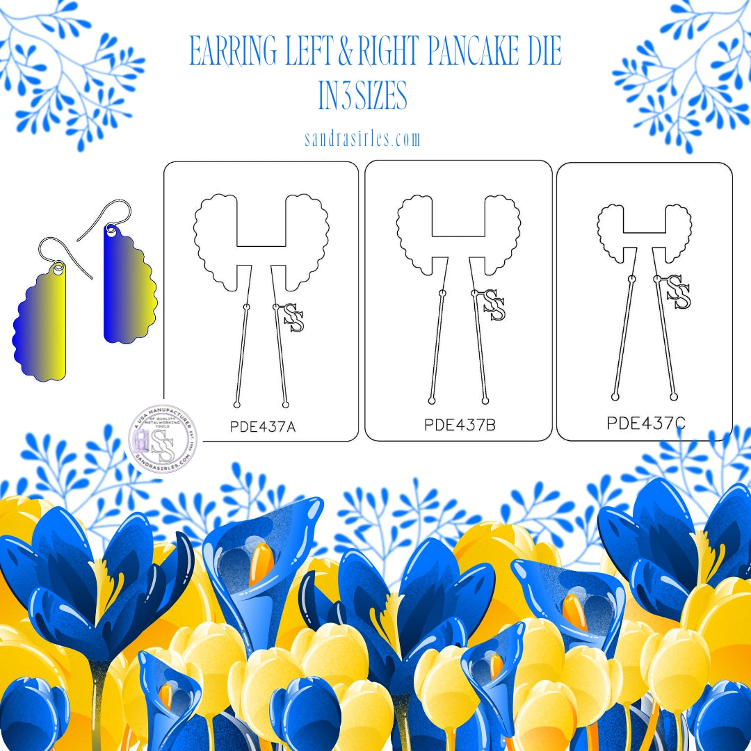 PANCAKE DIE PDE437 EARRINGS LEFT & RIGHT