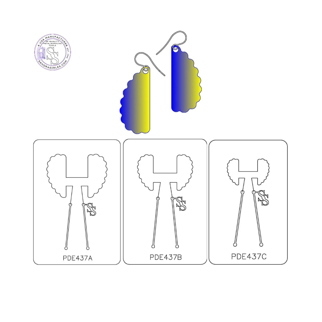 PANCAKE DIE PDE437 EARRINGS LEFT & RIGHT